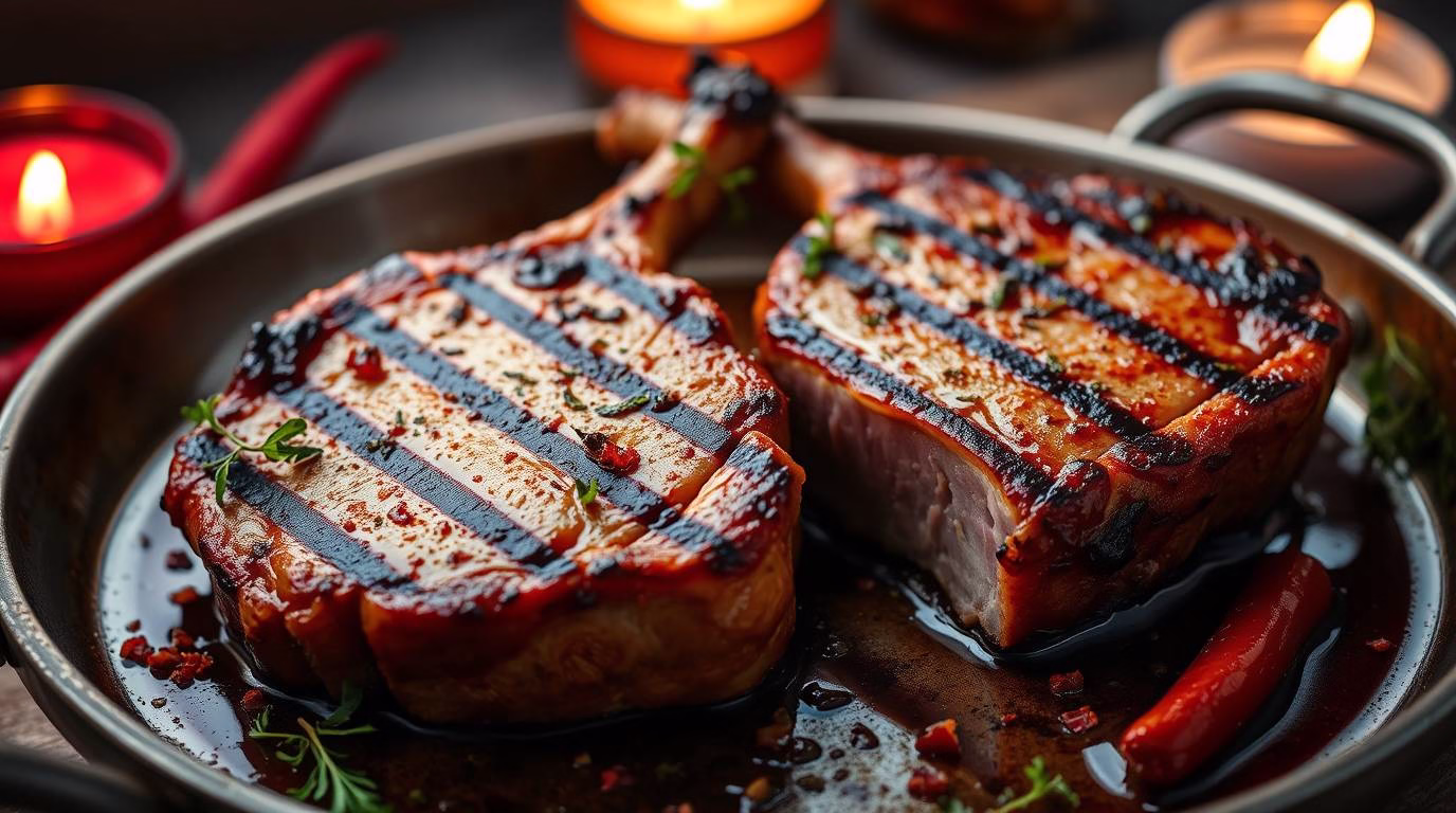 oney garlic pork chop marinade in a bowl