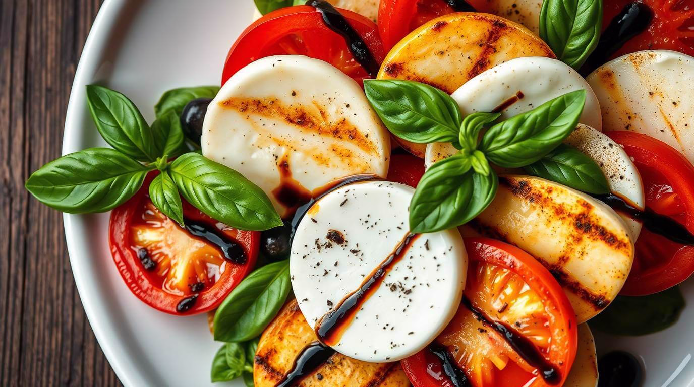 Fresh mozzarella, tomatoes, basil for Caprese