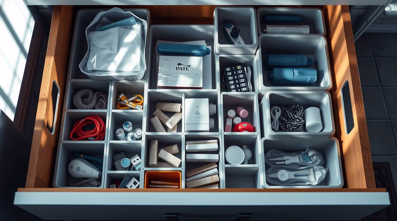 Organized drawer with dividers storage Solutions for Small Spaces
