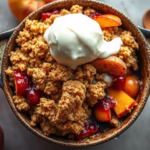 Speedy Summer Peach and Berry Crumble