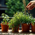 Easy balcony gardening tips for beginners: Vibrant small herb garden