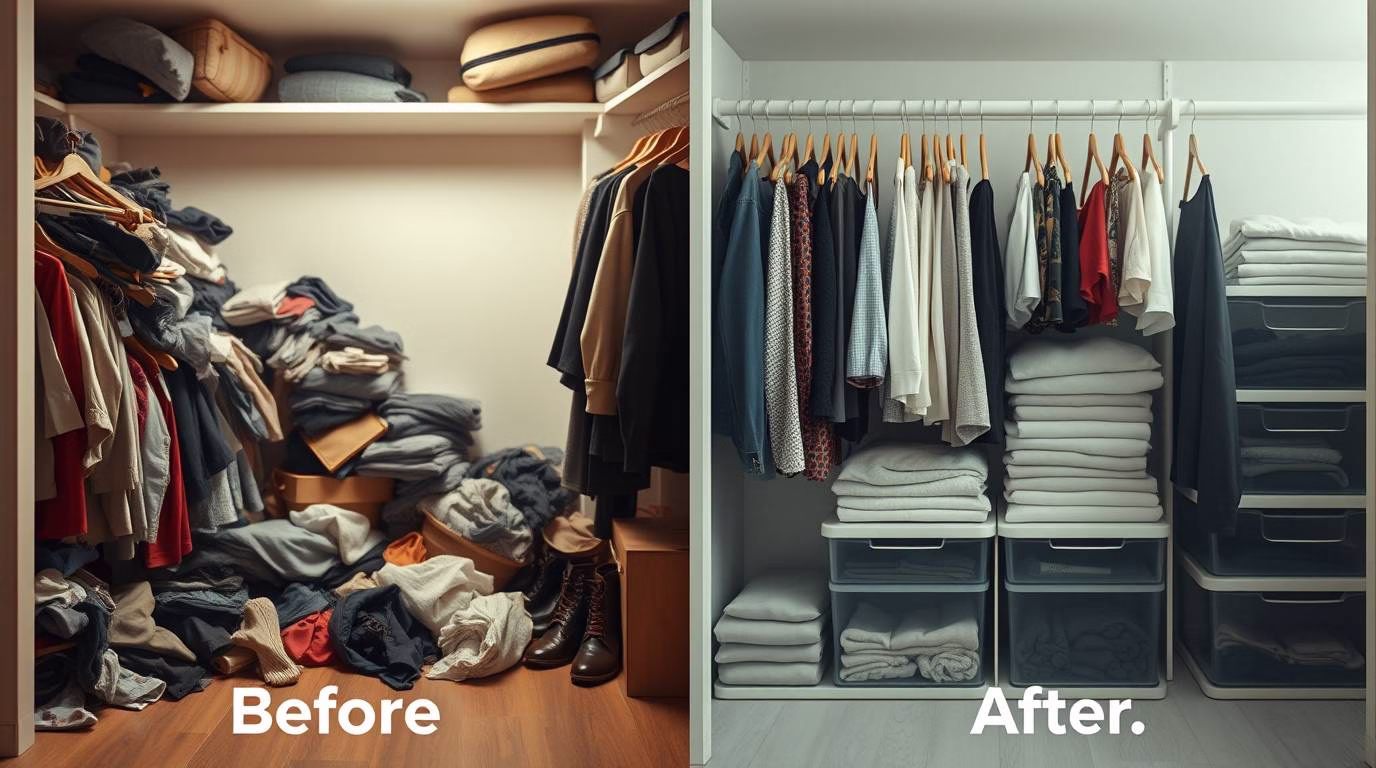 How to organize a very small closet: Before and after transformation