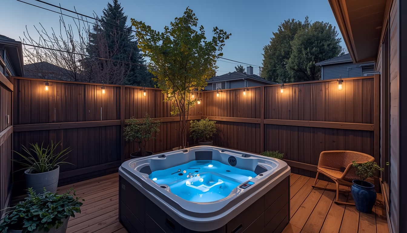 Jacuzzi Exterieur Terrasse Design for Small Home Gardens